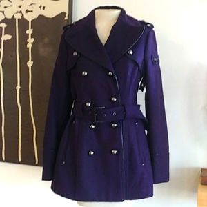 NWT MISS SIXTY WOOL/POLY BLEND TRENCH COAT. NEVER WORN. SZ. M